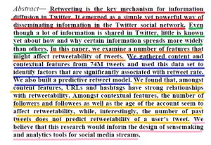 abstract schreiben Beispiel