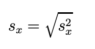 Deskriptive Statistik Formel der Standardabweichung